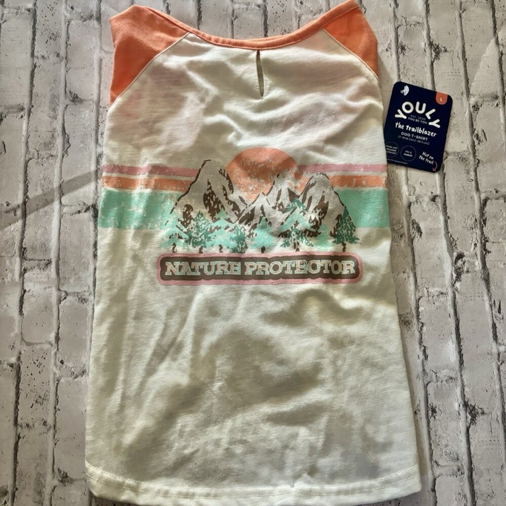Youly “ Nature Protector” Dog Shirt Size Large NWT